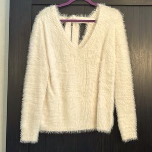 Banana Republic Cream Fuzzy Sweater
